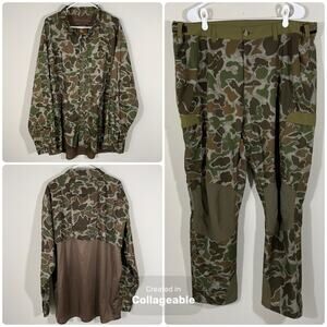 Ol' Tom Technical Turkey Hunting Suit Size 2XL Old School Camo Shirt & Pants